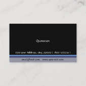 Monogram Elegant Trendy Black en Grey Visitekaartje (Achterkant)