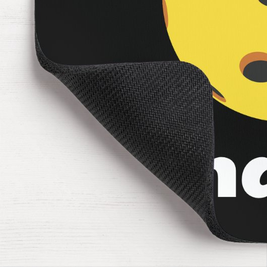 Monogram Elegant trendy Pickleball Simple Black Muismat (Hoek)