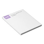Monogram Elegant Unieke Naam Beginletters Notitieblok (Schuin)
