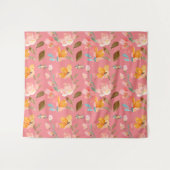 Monogram Elegant Watercolor Roze Wandkleed (Voorkant (horizontaal))