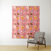 Monogram Elegant Watercolor Roze Wandkleed (In situ)