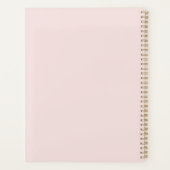 Monogram Elegant Waterverf Roos Floral Botanical Planner (Achterkant)