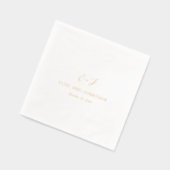 Monogram Elegant Wedding Folie Servetten (Links)