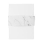 Monogram Elegant White Marble & Gold Foil Wedding  Uitnodigingen Wikkel (Achterkant Voorbeeld)