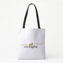 Monogram Elegant Wit Zwart Goud Kleur