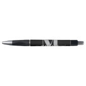 Monogram Elegant Wit Zwart Persoonlijk Pen (Voorkant)