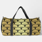 Monogram Elegant Zwart Goud Art Deco Patroon Plunjezak (Voorkant)