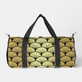 Monogram Elegant Zwart Goud Art Deco Patroon Plunjezak (Voorkant)