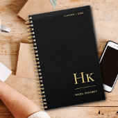 Monogram Elegant Zwart Goud Classic Professional Planner