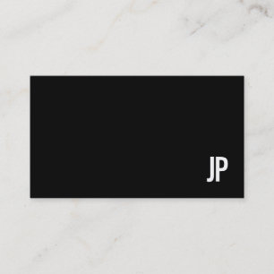 Monogram Elegant Zwart Wit Minimalistische Sjabloo Visitekaartje