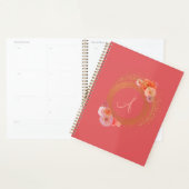 Monogram Elegante Bloemen Damask Golden Lijst Planner (Display)