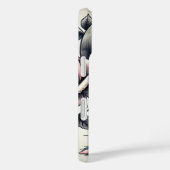 Monogram Elegante Bloemen Skelet Schedel Roze Roze Case-Mate iPhone Case (Achterkant / Rechts)