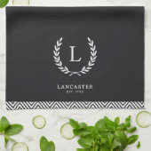 Monogram Elegante Boerderij Moderne Minimalistisch Theedoek (Gevouwen)