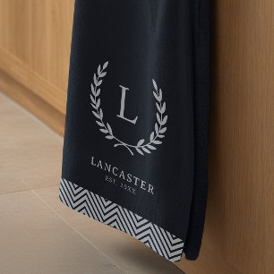 Monogram Elegante Boerderij Moderne Minimalistisch Theedoek