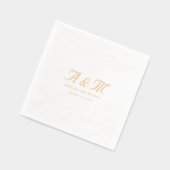 Monogram Elegante bruiloft Folie Servetten (Links)