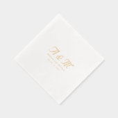 Monogram Elegante bruiloft Folie Servetten (Rechts)