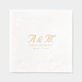 Monogram Elegante bruiloft Folie Servetten (Voorkant)