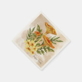 Monogram Elegante  champignons Bruin Diner Servet (Hoek)