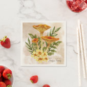 Monogram Elegante  champignons Bruin Diner Servet (Insitu)