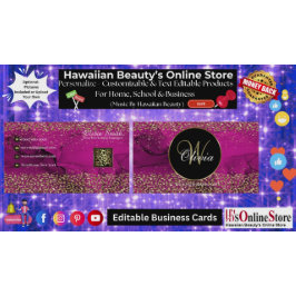 Monogram Elegante Classy Pink Gold QR-code Visitekaartje