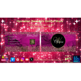 Monogram Elegante Classy Pink Gold QR-code Visitekaartje