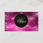 Monogram Elegante Classy Sparkle QR-code Visitekaartje (Achterkant)