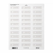 Monogram Elegante Donkerbruine Rand Briefpapier Etiket (Full Sheet)