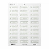 Monogram Elegante Donkergroene Rand Briefpapier Etiket (Full Sheet)