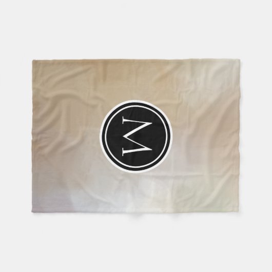 Monogram Elegante en Abstracte achtergrond Fleece Deken (Voorkant (Horizontaal))