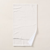 Monogram elegante kalligrafie minimaal neutraal bad handdoek (Handdoek)