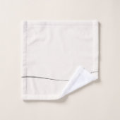 Monogram elegante kalligrafie minimaal neutraal bad handdoek (Wasdoekje)