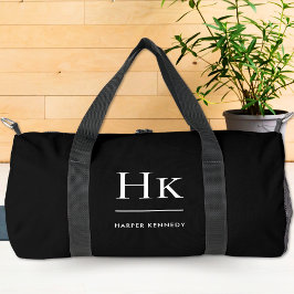 Monogram Elegante Klassieke Gepersonaliseerde Init Plunjezak