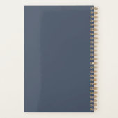 Monogram Elegante Marine Blauw Goud Professioneel Planner (Achterkant)