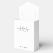 monogram elegante moderne brutaliteit huwelijksfee bedankdoosjes (Geopend)
