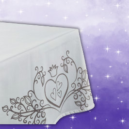 Monogram Elegante Moeder-van-Parel Grijs Med Bruil Tafelkleed