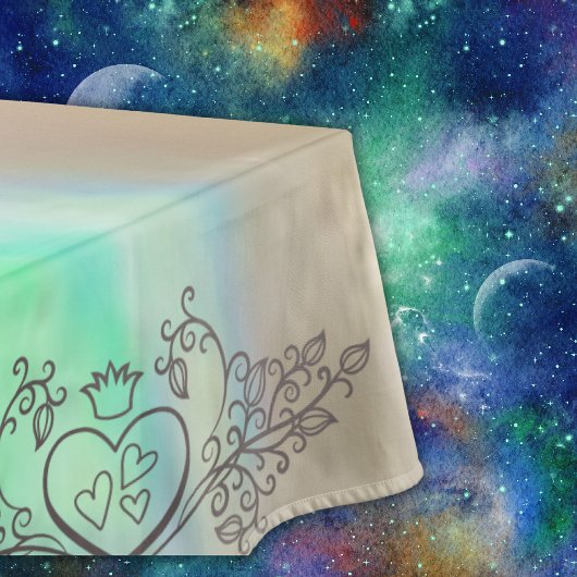 Monogram Elegante Moeder-van-Parel Groene LRG Brui Tafelkleed