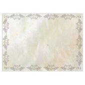 Monogram Elegante Moeder-van-Parel Peach Med Bruil Tafelkleed (Voorkant (Horizontaal))