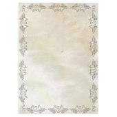 Monogram Elegante Moeder-van-Parel Peach Med Bruil Tafelkleed (Voorkant)
