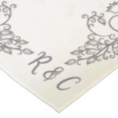 Monogram Elegante Moeder-van-Parel Peach Med Bruil Tafelkleed (Gekanteld)