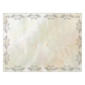 Monogram Elegante parelmoer-perzik SM. Bruiloft Tafelkleed (Voorkant (Horizontaal))