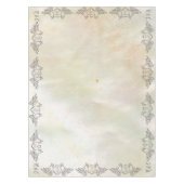 Monogram Elegante parelmoer-perzik SM. Bruiloft Tafelkleed (Voorkant)