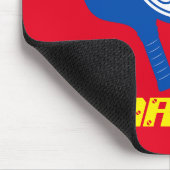 Monogram elegante rode en blauwe Pickleball speler Muismat (Hoek)