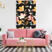 Monogram Elegante Roze Waterverf Canvas Afdruk (Insitu (Woonkamer))