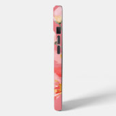 Monogram Elegante Roze Waterverf Case-Mate iPhone Case (Achterkant / Links)