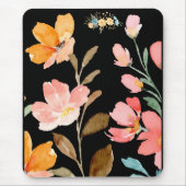 Monogram Elegante Roze Waterverf Muismat (Voorkant)