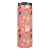 Monogram Elegante Roze Waterverf Thermosbeker (Achterkant)