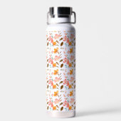 Monogram Elegante Roze Waterverf Waterfles (Achterkant)