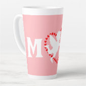 monogram elegante schattige valentijn, zoet voor k latte mok (Linkerhoek)