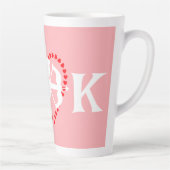 monogram elegante schattige valentijn, zoet voor k latte mok (Rechts)