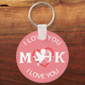 monogram elegante schattige valentijn, zoet voor k sleutelhanger (Voorkant)